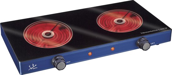 Elektrische keramische kookplaat met 2 kookzones en instelbare thermostaten van Tristar