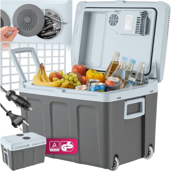 Elektrische koel- en verwarmingsbox 40L - Koelbox met wielen en draaggrepen - Ideaal voor camping en auto