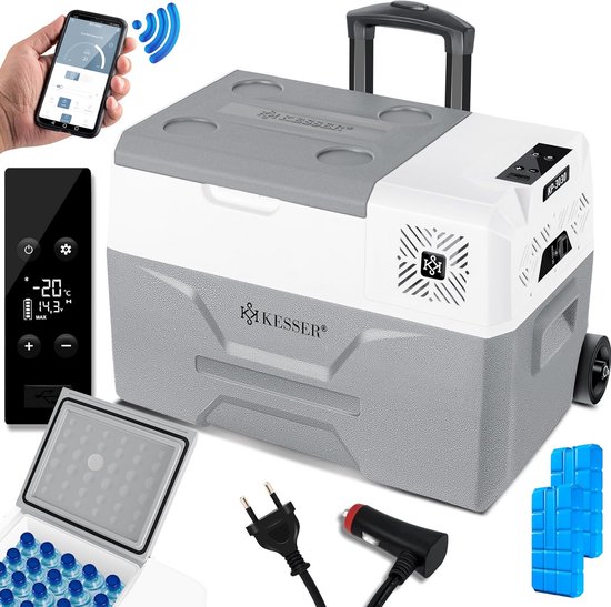 Elektrische Koelbox 30 Liter met App-bediening en USB | Ideaal voor Auto, Vrachtwagen, Boot en Camping