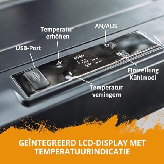 Elektrische koelbox en vriesbox 40L met compressor voor camping en auto - Koelvermogen tot -20 °C