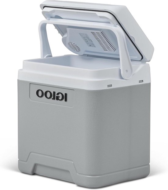 Elektrische Koelbox - Mini Koelkast - Onderweg Koelen - Dubbele Stroomvoorziening - 27 Liter - Grijs