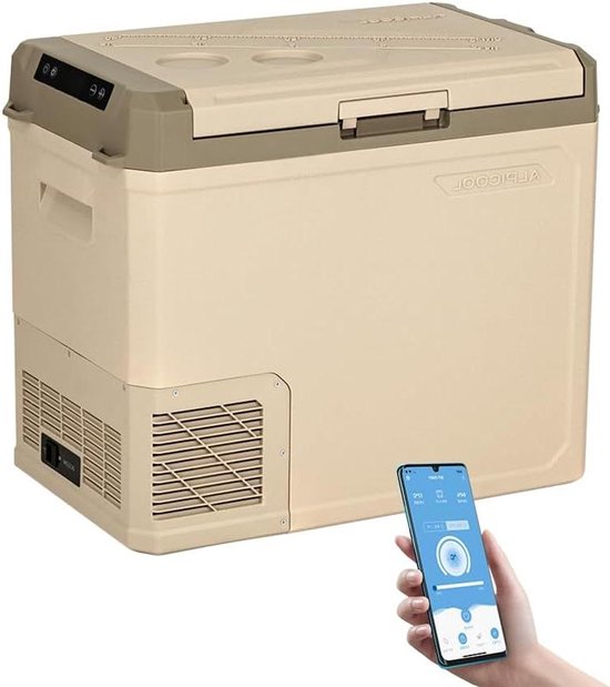 Elektrische Koelbox - Vriesbox Mini - Reizen en Onderweg - Diepe Afkoeling -20℃ - 50 Liter - Zwart