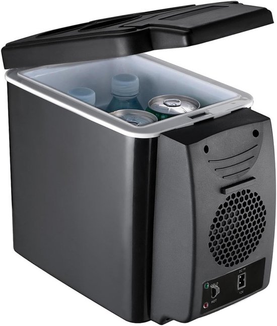 Elektrische Koeler - Thermo-elektrisch Kast - Dranken Koelen - Koelen en Verwarmen - 6 Liter Capaciteit - Zwart