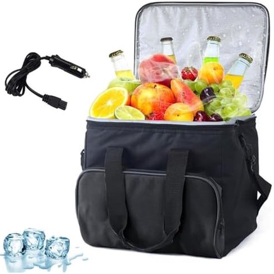 Elektrische Koeltas - Koelbox Auto - Drinken Koel Houden - Ijsvrije Koeling - 15 Liter - Grijs