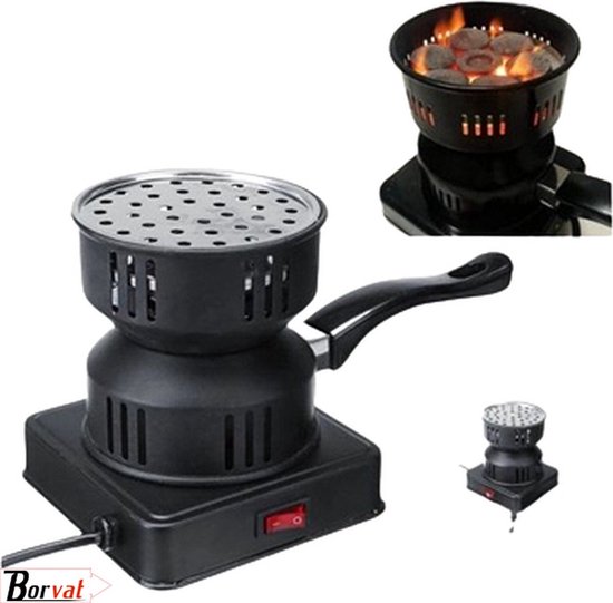 Elektrische kolenbrander – Snelstarter voor houtskool – Compact kooktoestel voor BBQ en camping – Snel en veilig aansteken voor BBQ en camping-650W van Merkloos
