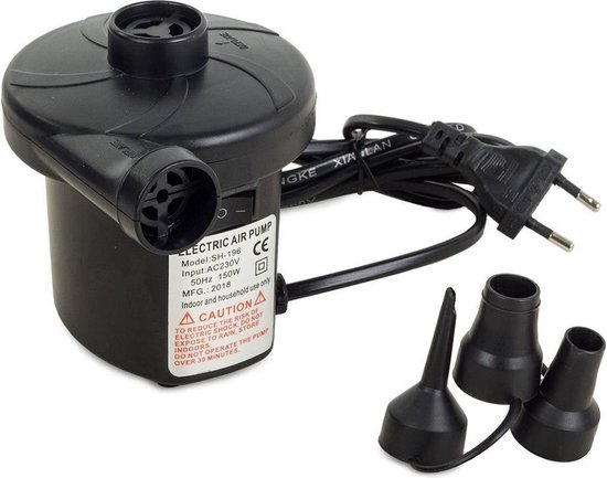 Elektrische luchtpomp -3 opzetstukjes- pomp- 220V - Luchtbedpomp- zwembadpomp van Vevor