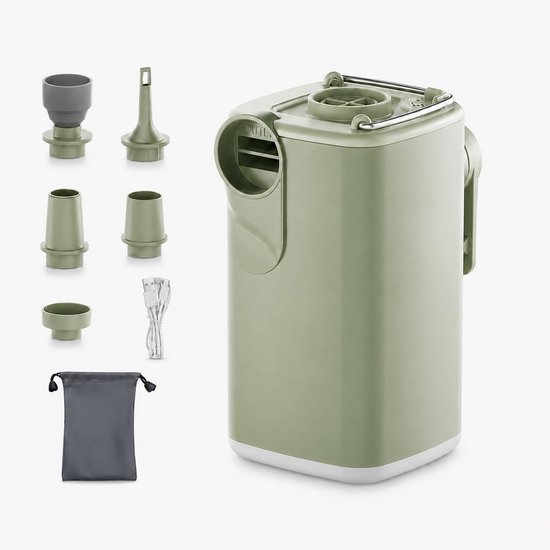 Elektrische luchtpomp, accu, mini, 3-in-1, met 5 sproeiers