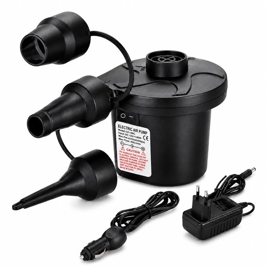 Elektrische luchtpomp, luchtpomp voor luchtmatras, 2-in-1 elektrische pomp