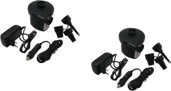 Elektrische luchtpomp voor zwembaden en luchtbedden - 220V/12V 2 Stuks + Gratis Reisstekker + Gratis Balpomp van Avenli