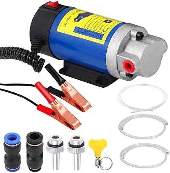 Elektrische Olieafzuigpomp 12V - 100W Diesel & Motorolie Pomp - 2–3L/min Olieverversingspomp voor Auto, Motor, Boot & Camper