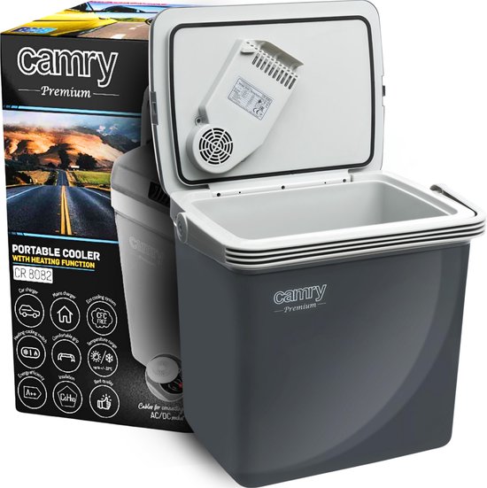 Elektrische Reiskoelbox 25L – Koelen & Verwarmen – 12V & 230V – Draagbare Toeristenkoelkast voor Auto & Camping - Camry CR8082 van Merkloos