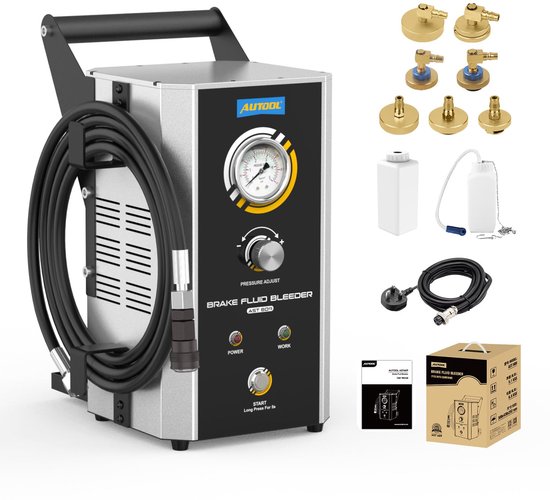 Elektrische remontluchter,, 220 V, automatisch remontluchtingsapparaat met ingebouwde luchtpomp en 7 instelbare drukadapters, 0,5 ~ 2,5 bar, voor voertuigen