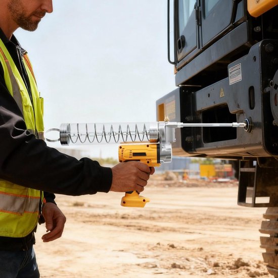 Elektrische Vetpers met Hoogdrukslang en 900 ml Cartridges