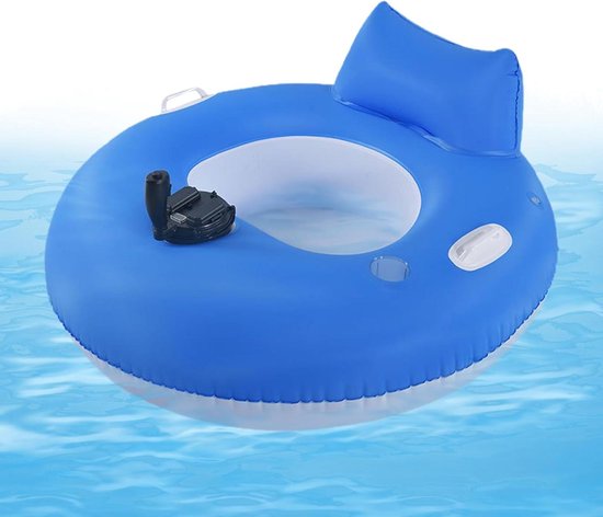 Elektrische Zwembadvlotter - Drijvende Matras Opblaasbaar - Water Ontspanning - Ergonomische Rugleuning - 101 cm - Circulair