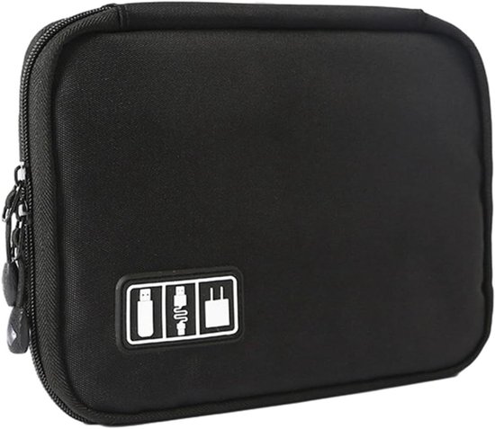 Elektronische Organizer Kit - Opbergtas Gadgets - Kabels Organiseren - Draagbaar Lichtgewicht - 24.9 x 19.3 cm - Zwart