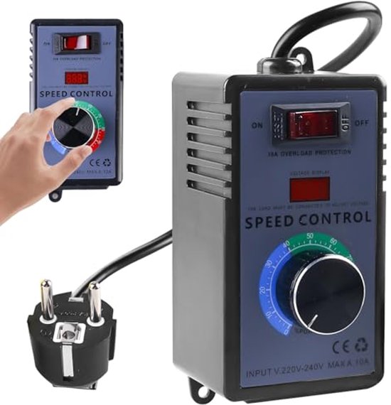 Elektronische Toerentalregelaar 220V met Overbelastingsbeveiliging en Temperatuurregeling voor Gereedschap en Verlichting van Merkloos