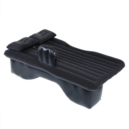 ELYSIVM Luchtbed - Opblaasbed - Reisbed - Luchtbed Auto - Opblaasbed Auto - Achterbank Luchtbed - Auto Luchtmatras - Incl. Pomp, Kussens en Opbergtas - 70 x 130 cm - Zwart van Merkloos