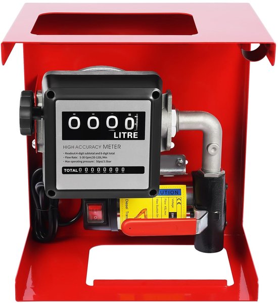 Elzusha - Automatische Diesel Pomp met Flowmeter voor Mobiele Brandstofoverdracht