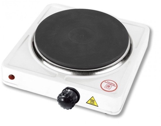 Elzusha - Elektrische Kookplaat 1500W Gietijzer - Compact voor Reizen en Camping