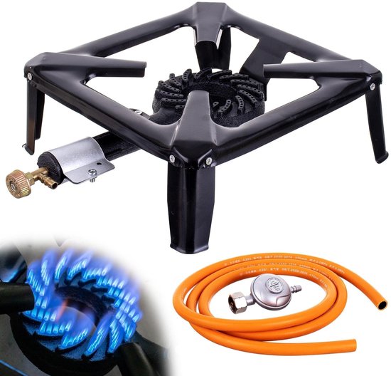 Elzusha - Gaskookplaat met Gietijzeren Brander 5.5 kW voor Camping en Buitenkeuken