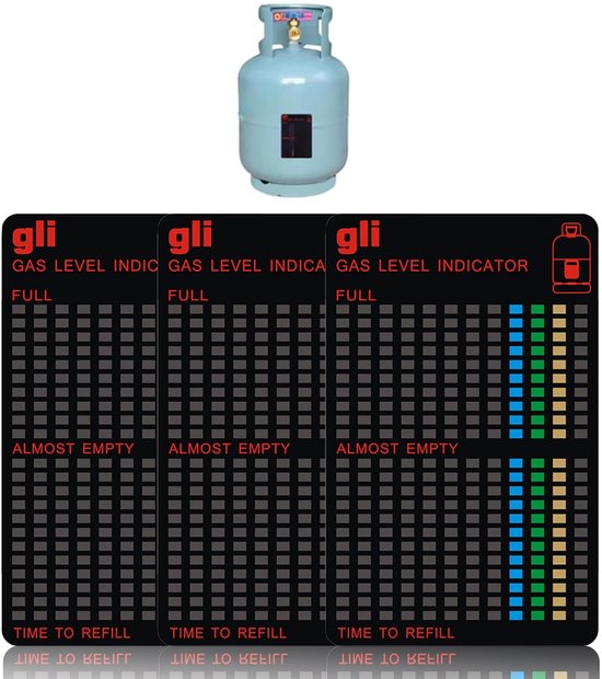 Elzusha - Magnetische Vulniveau Indicator voor Gasflessen, Set van 3