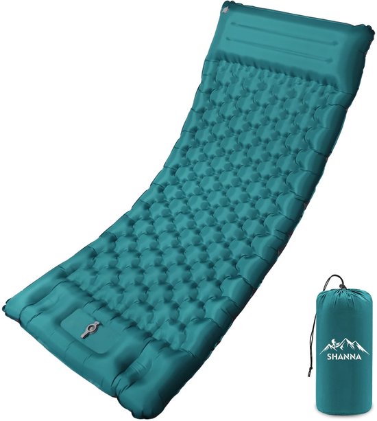 Elzusha - Ultra Dik 12 cm Lichtgewicht Slaapmat met Pomp en Kussen voor Kamperen