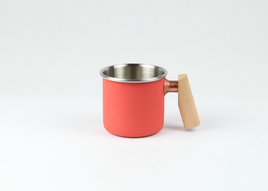 Emaille mok - camp mug drinkbeker - kalas serie - 400ml - kleur rood