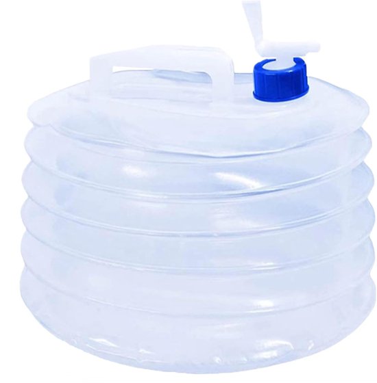 Emmer - Waterzak - Opvouwbare emmer - Emmer 10 liter - Watercontainer - Draagbaar - Geschikt voor campers, kamperen, wandelen, reizen, barbecueën, reizen en andere buitenactiviteiten van Merkloos