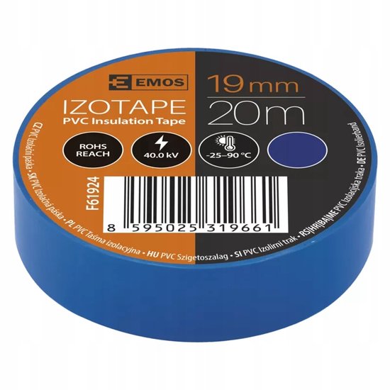EMOS - Isolatieband - Blauw - PVC - 20m