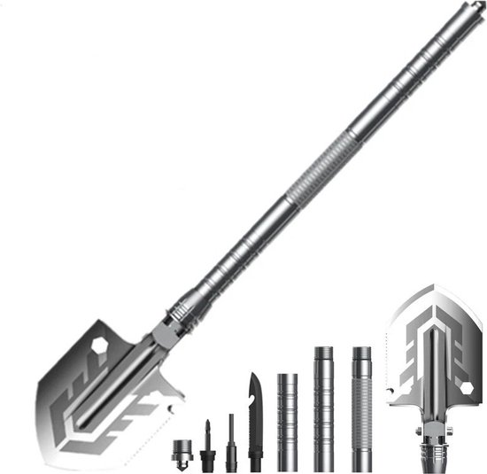 Empire's Product Militaire Tactische Multifunctionele Schop - Outdoor Gereedschappen - Camping Survival Folding Spade - Tool Auto - Apparatuur Sneeuw - Schop - Zilver van Empire's Product