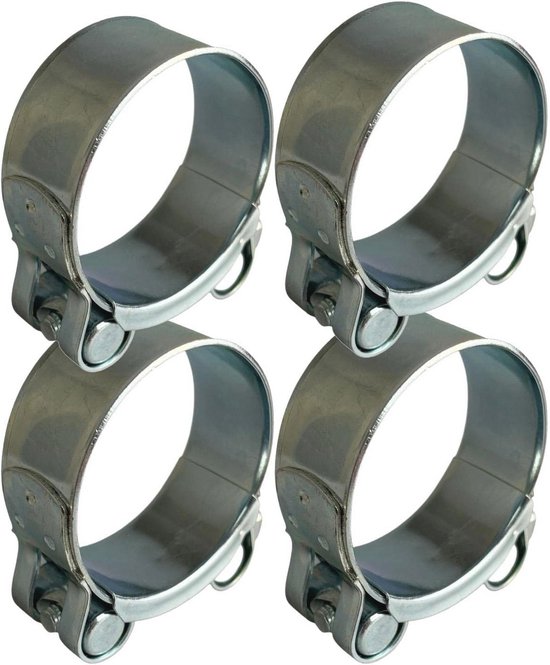 Enkele boutslang superklem siliconenrubber uitlaat x4 (60-63mm) van Merkloos