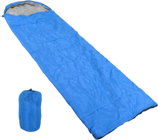 Envelop Slaapzak - Kampeerzak Capuchon - Buiten Kamperen - Waterdicht Hol Katoen - 180 cm - Blauw