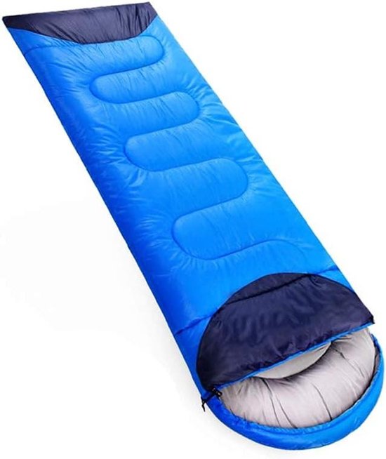 Envelop Slaapzak - Kampeerzak Dekenzak - Kamperen en Outdoor - 3 Seizoenen Geschikt - Extra Groot - Blauw