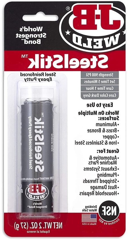 Epoxy Stopverf - Metaal Reparatie - Snel Herstellen - Handmengbaar Staal - 900 PSI Sterkte - Donkergrijs