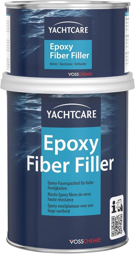 Epoxy Vezel Plamuur - Reparatiewerkzaamheden - Vullen en Lijmen - Vezelversterkt Hoge Sterkte - 2 Liter - Lichtblauw
