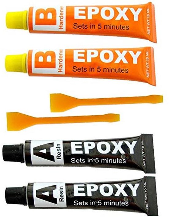 Epoxyhars 2 stuks voor reparaties van metaal, keramiek, glas, kunststof en rubber