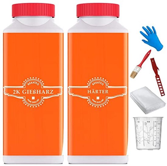Epoxyhars Reparatieset voor Boot, Auto en Modelbouw - 0,9 kg met Glasvezelweefsel van Pattex