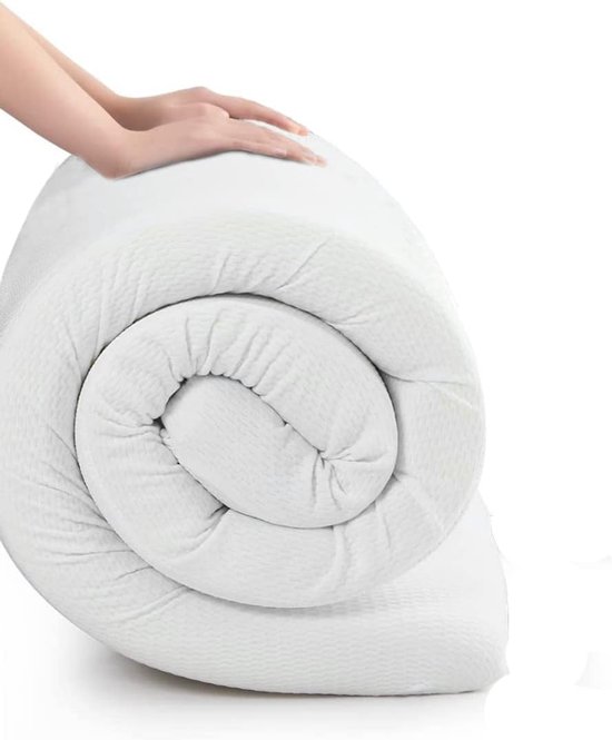 Ergonomisch Schuimmatras - Omkeerbaar Matras - Kamperen Logeerbed - Hoge Dichtheid - 135x200x20 cm - Geel van Merkloos