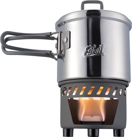 Esbit Outdoor Kooktoestel 585ml - Opbergtas - Aluminium/RVS van Merkloos