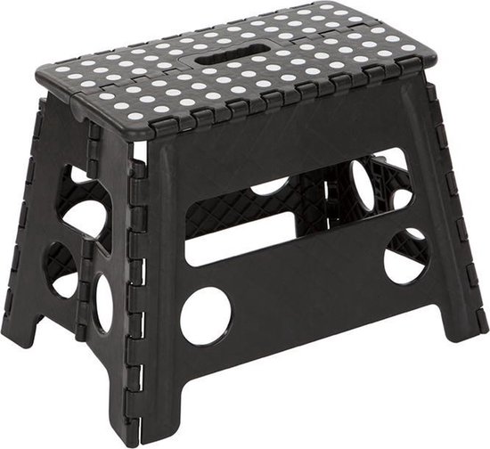 Escalo opvouwbaar opstapje zwart Uppy XL - 38 x 22 x 32 cm van ES