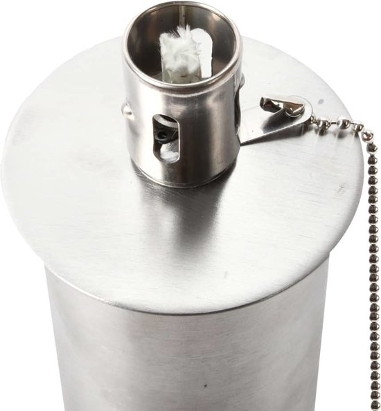 Esschert Design Oliefakkel op paal roestvrij staal van Esschert Design