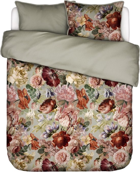 ESSENZA Claire Dekbedovertrek Agate gray - Lits-jumeaux – 240x220 cm + 2 kussenslopen 60x70 cm van Merkloos