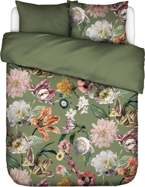 ESSENZA Filou Dekbedovertrek Forest green - Lits-Jumeaux - 240x200/220 cm van Merkloos