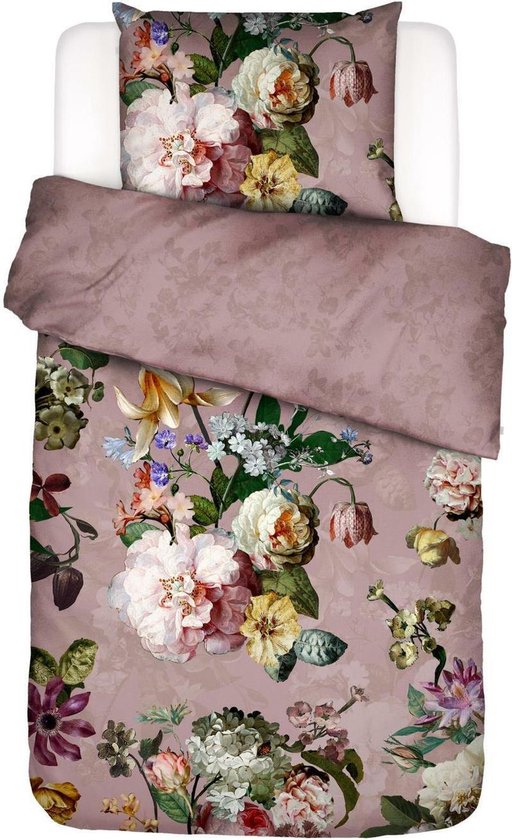 ESSENZA Fleur Dekbedovertrek Woodrose - Lits-Jumeaux - 240x200/220 cm van ESSENZA