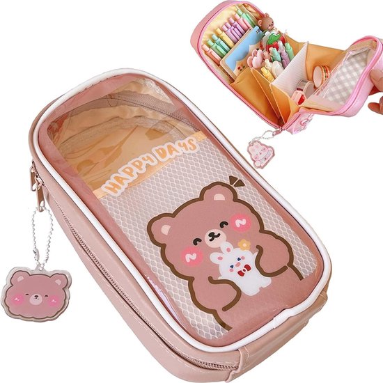 Esthetische Etui voor Meisjes - Grote Capaciteit Pencil Case voor Schoolbenodigdheden van ES