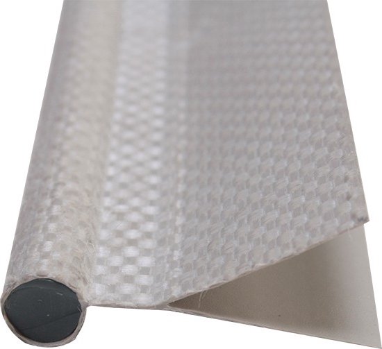 ESVO caravanpees - 7 mm - 5 meter - dubbele vlag - PVC gecoat polyester - lichtgrijs van ES