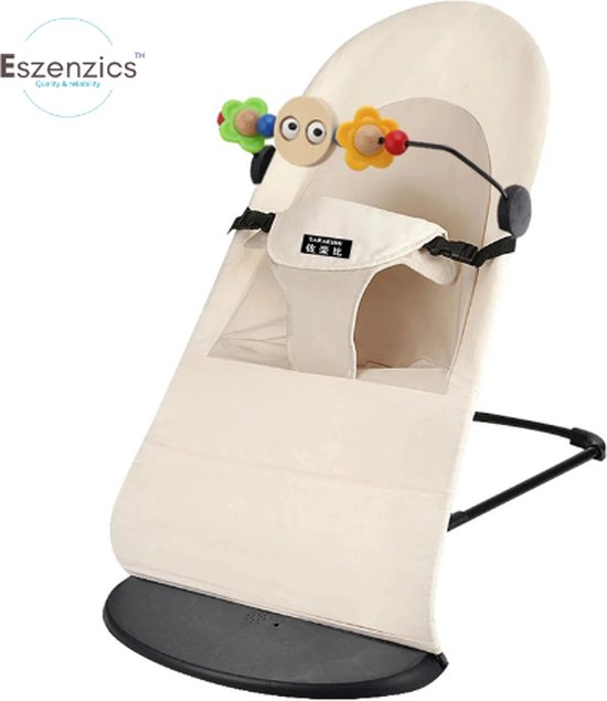 Eszenzics™ Wipstoel - Wit - Lichtgewicht schommelstoel - Baby Bouncer - Compact inklapbaar van Eszenzics™
