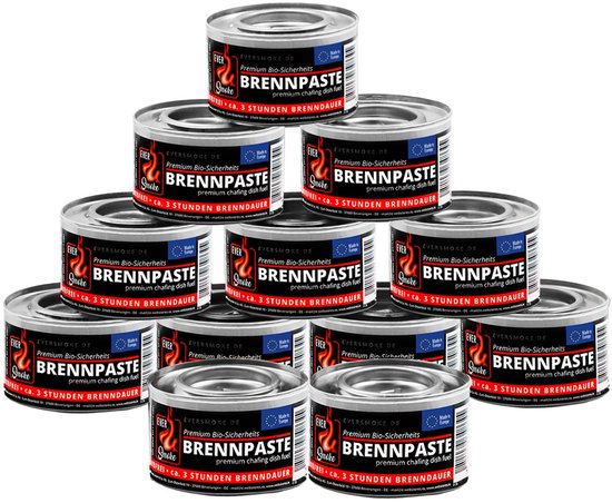 Eurocatch Brandpasta Catering Branders - 12x 200g Brandgel - Roetloos & Geurloos - Ca. 3 Uur Brandduur - Geschikt voor Chafing Dishes & Warmhoudbakken