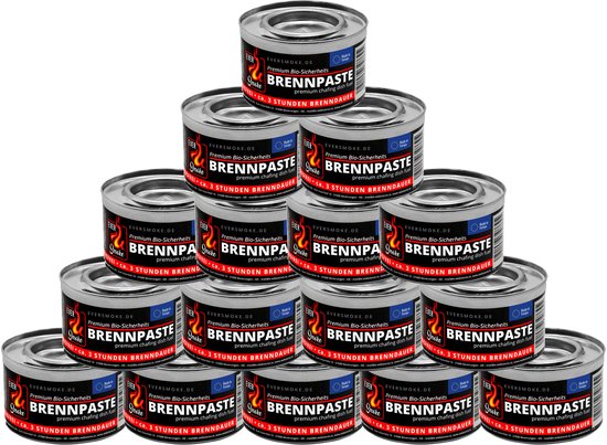 Eurocatch Brandpasta Catering Branders - 16x 200g Brandgel - Roetloos & Geurloos - Ca. 3 Uur Brandduur - Geschikt voor Chafing Dishes & Warmhoudbakken