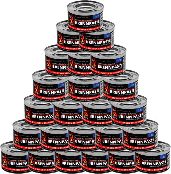 Eurocatch Brandpasta Catering Branders - 24x 200g Brandgel - Roetloos & Geurloos - Ca. 3 Uur Brandduur - Geschikt voor Chafing Dishes & Warmhoudbakken
